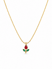 Tulip Pendant Necklace | Elegant Gold Necklace for Women