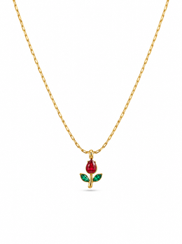 Tulip Pendant Necklace | Elegant Gold Necklace for Women