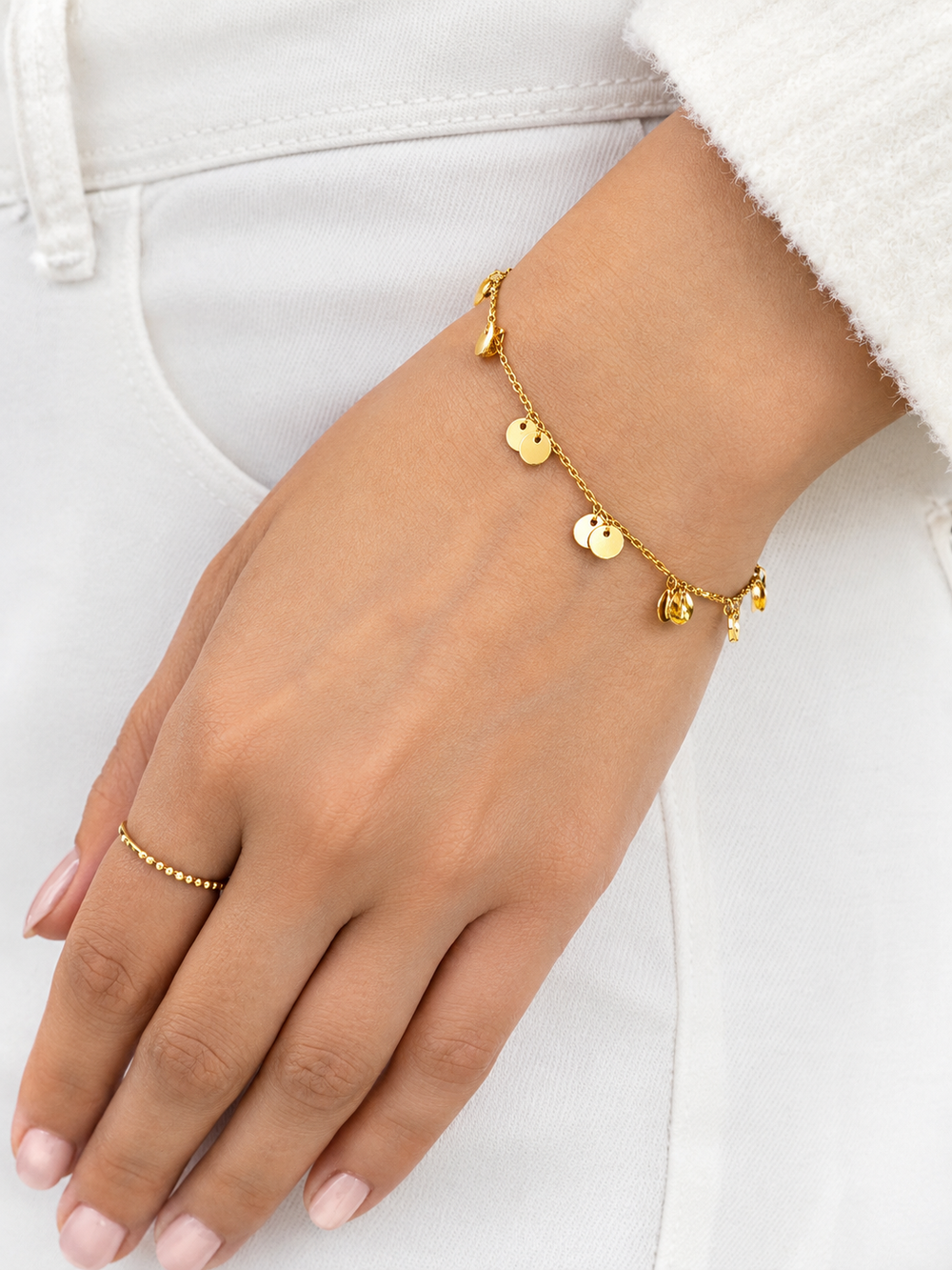 Customer wearing Erlea jewellery