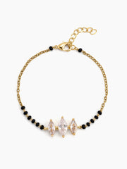 Aadhira Marquise Solitaire 18K Gold Plated Mangalsutra Bracelet