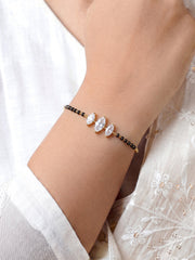 Aadhira Marquise Solitaire 18K Gold Plated Mangalsutra Bracelet