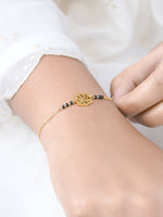 Aaradhya Lotus 18K Gold Plated Mangalsutra Bracelet