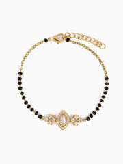 Aarshika Marquise Diamond 18K Gold Plated Mangalsutra Bracelet