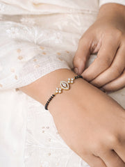 Aarshika Marquise Diamond 18K Gold Plated Mangalsutra Bracelet