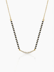 Aarunya Diamond Bar 18K Gold Plated Mangalsutra