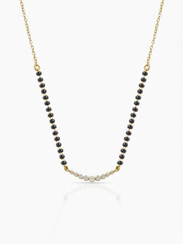 Aarunya Diamond Bar 18K Gold Plated Mangalsutra