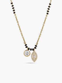 Aayushi Solitaire Charm 18K Gold Plated Mangalsutra