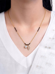 Aayushi Solitaire Charm 18K Gold Plated Mangalsutra