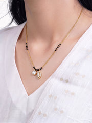 Aayushi Solitaire Charm 18K Gold Plated Mangalsutra