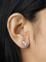 Adia Solitaire 18K Gold Plated Men's Stud Earrings