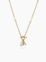 Alodia Customized Diamond Initial 18K Gold Plated Necklace