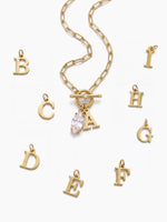 Alodia Customized Diamond Initial 18K Gold Plated Necklace