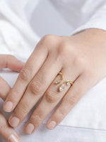 Amelora Solitaire 18K Gold Plated Women's Ring