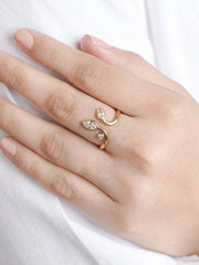 Amelora Solitaire 18K Gold Plated Women's Ring
