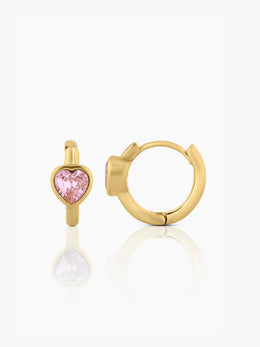 Amora Heart Hoop Earrings