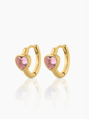 Amora Heart Hoop Earrings