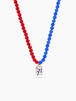 Amour Red Blue Women's Beaded Necklace