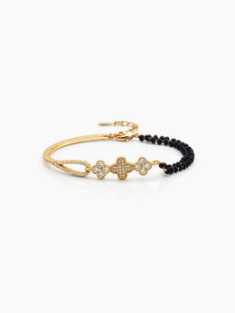 Anali Clover Diamond 18K Gold Plated Mangalsutra Bracelet