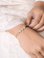 Anali Clover Diamond 18K Gold Plated Mangalsutra Bracelet