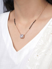 Anisa Solitaire Rosegold Plated Mangalsutra