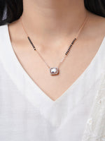 Anisa Solitaire Rosegold Plated Mangalsutra