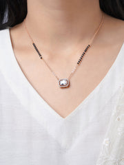 Anisa Solitaire Rosegold Plated Mangalsutra