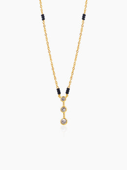 Anvitha Trinity Diamond 18K Gold Plated Mangalsutra