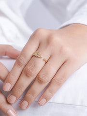 Arelia Diamond 18K Gold Plated Women's Ring