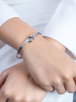 Arlen Knot Silver Cuff Bracelet