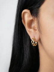 Arlina Link Hoop Earrings