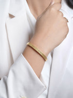 Aurelith Ribbed 18K Gold Plated Bracelet