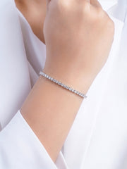 Aurora Diamond Silver Bracelet