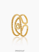 Barkha Eye 18K Gold Plated Ring