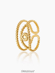 Barkha Eye 18K Gold Plated Ring