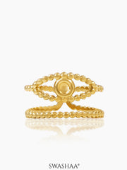 Barkha Eye 18K Gold Plated Ring