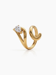 Benita Diamond 18K Gold Plated Women's Ring