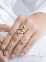 Benita Diamond 18K Gold Plated Women's Ring