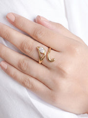 Benita Diamond 18K Gold Plated Women's Ring
