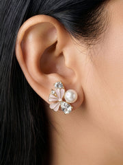 Bloom Pearl Diamond Earrings