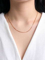 Box 1MM 18K Gold Plated  Women's Chain