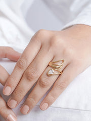Brigitte Solitaire 18K Gold Plated Women's Ring