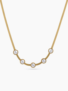 Brinova Pearl 18K Gold Plated Choker Necklace