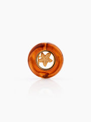 Brunisa Brown Starfish 18K Gold Plated Women's Ring