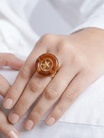 Brunisa Brown Starfish 18K Gold Plated Women's Ring