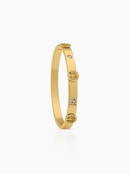 CC Lifetree 18K Gold Plated Band Bracelet