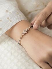 Cali Solitaire Rosegold Plated Mangalsutra Bracelet