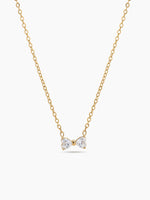 Calista Diamond Bow 18K Gold Plated Necklace
