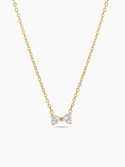 Calista Diamond Bow 18K Gold Plated Necklace
