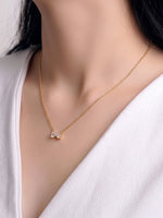 Calista Diamond Bow 18K Gold Plated Necklace
