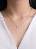 Calista Diamond Bow 18K Gold Plated Necklace